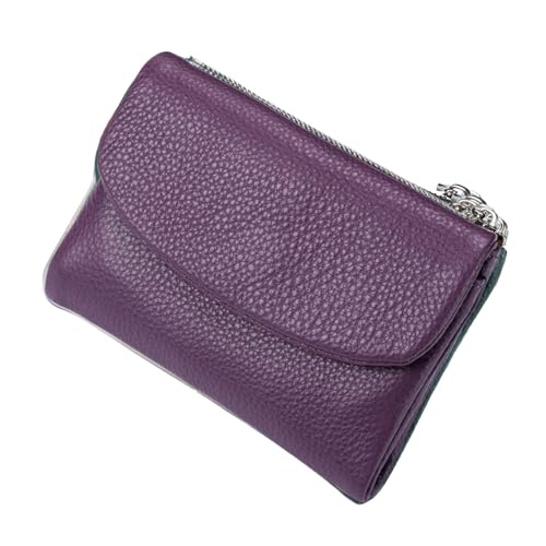 Joyfullygo Wallet, Unisex Pebble Leather Wallets, 5.3In Short Soft Coin Card Holder, Clutch Bags, Can Hold Coins, Id Cards (Purple-2)