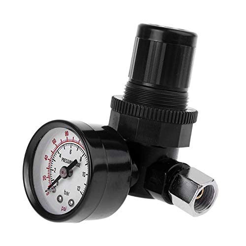 1/4 "manometr regulatora ciśnienia powietrza reduktor 12 Bar 180 PSI manometr pistolet natryskowy zawór ciśnieniowy Gauge Drop Ship DokłAdna Kalibracja
