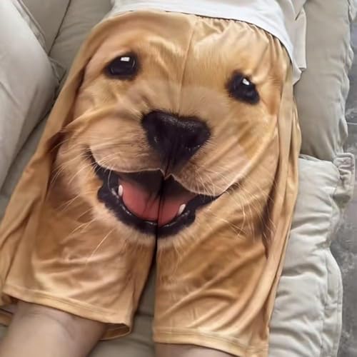 Shorts with Dog Face on Butt - Funny 3D Dog Print, Soft & Comfortable, Loose Fit2