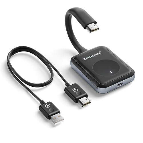 HDMI ワイヤレス 無線 送受信 セット Lemorele WIFI 5G伝送 信号転送 1080P PD45W対応 最大50M APP/インターネット不要 エクステンダー hdmi 無線化 拡張モード 8台増設可能 映画/テレビ/ゲーム/会議など 日本