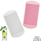Mini Eiswürfelformen,2 PCS Mini Eiswürfelschale Kleine Eiswürfel Square Silikonform Einfach Lösende Eiswürfelform von Whiskey Cocktails Kaffee
