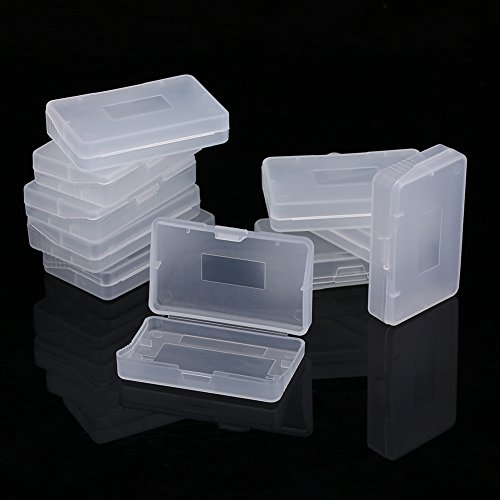 Yunir 10Pcs Cartridge Case para GBA, 6.5 * 4 * 0.8cm Transparente ABS Anti Dust Cover Game Game para Nintendo Game Boy Advance GBA