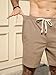 Hardaddy Mens Organic Stretch Corduroy Shorts Elastic Waist Drawstring Casual Summer Beach Lounge Short(Light Khaki M)