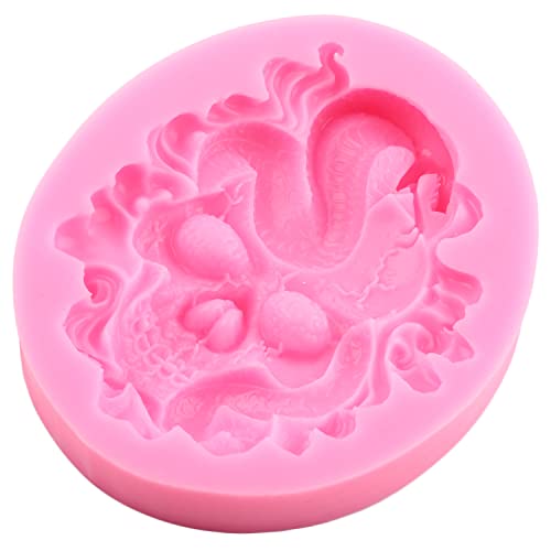 Zixiang Skulls Fondant Molds Halloween Silicone Mold 3D Skeleton Head Molds Snake Ghost Head Chocolate Candy Molds For Cake Decorating Cupcake Topper Gum Paste Polymer Clay Set Of 2 #TOP6