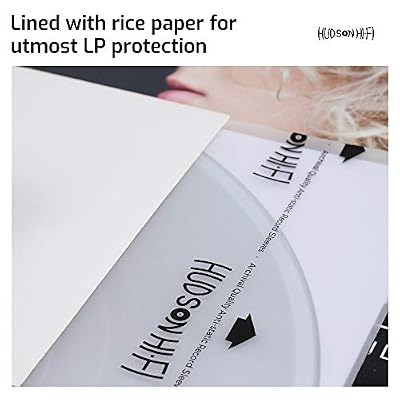 Hudson Hi-Fi Anti-Static Vinyl Record Sleeves - Durable Clear Disc Sleeves- Protect Your LP Albums from Scratches, Dust & Dirt - Acid-Free Rice Paper Disc Covers, 100x Inner Sleeves
