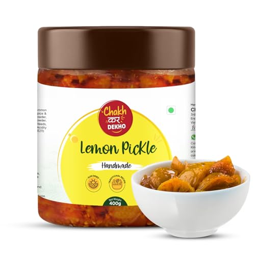 Image of Chakh Kar Dekho Lemon Pickle - 400 gm | Traditional Homemade Nimbu Ka Achar | Tangy & Zesty Indian Pickle | Made with Natural Ingredients & Authentic Flavours
