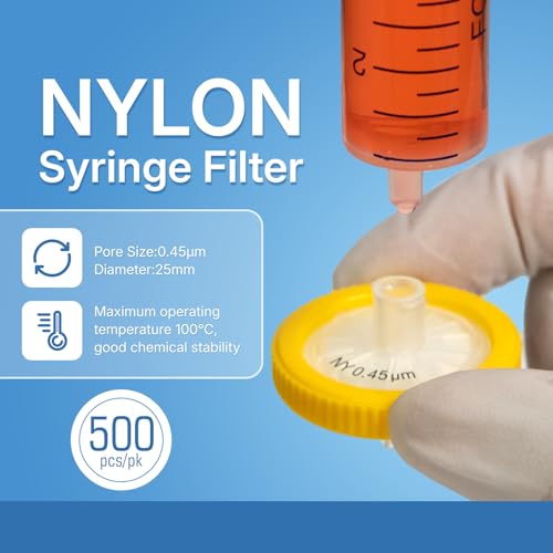 Image of Syringe Filters NY Membrane - 25 mm Membrane Diameter,0.45 um Pore Size,Pack of 500
