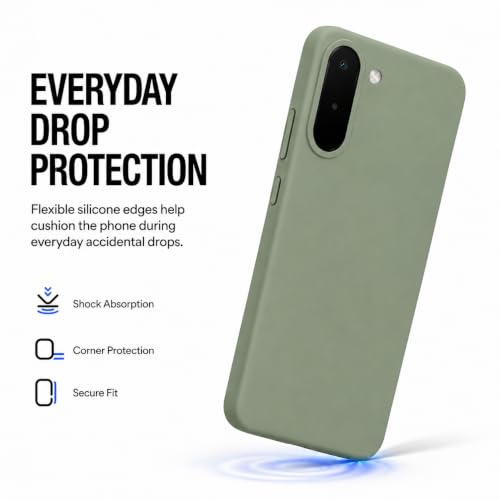 Image of FIRST MART Matte Silicone Back Cover for OnePlus N6x - Green