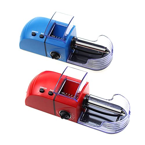 Image of ATORSE Electric Automatic Cigarette Machine Tobacco Injector Roller Portable Blue