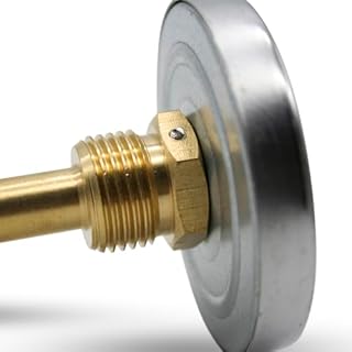 DOJA Barcelona | Termometro per Riscaldamento 0-120 ºC | Ø63mm | per Collettore e Tubi Acqua | 1 Unità