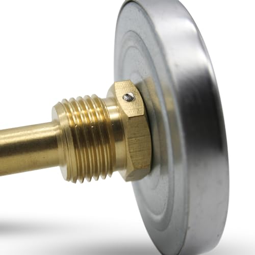 Miniatura 4 de Doja Barcelona Termómetro Para Tuberías Y Caldera 0-120 C Pack 1 Ø63mm Bimetalico Para Cocina, Exterior Y Agua Caliente