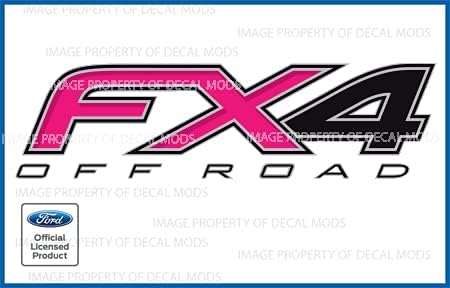 Decal Mods Hot Pink FX4 Off Road Calcomanías de camión para Ford F250 F350 (2012-2016) - FHP (juego de 2) rosa intenso
