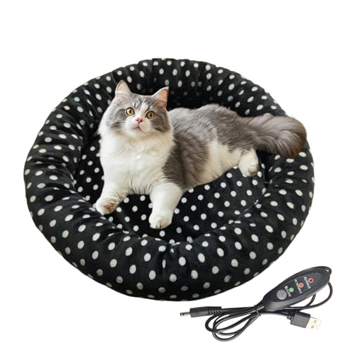 Generico Caseta calentada para Gatos | De sueño calentado USB de 3 Niveles, Cama Caliente para Cachorros de Interior | para Gatos, Perros, Cachorros de Perro, Conejos, Invierno frío sueño en