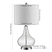 SAFAVIEH Lighting Collection – Brooks Modern Clear Glass 24-Inch Table Lamp, LED Bulb Included, Bedroom Living Room Home Office Nightstand Desk (TBL4254C)