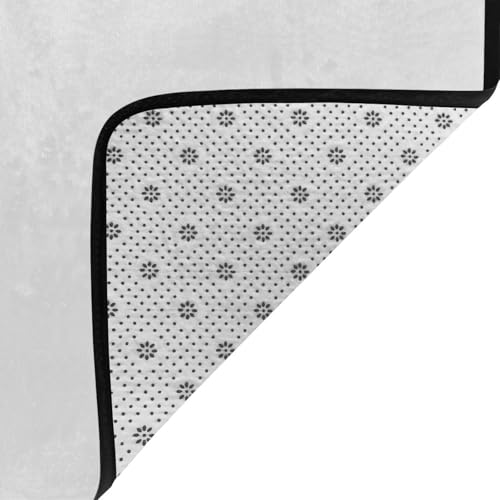 Tapis antidérapant gris clair lavable résistant pour salle à manger