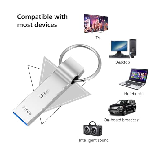 USB Flash Drive 230GB Waterproof USB Stick High Speed Memory Stick 230GB Ultra Large Storage Metal Thumb Drive with Keychain Design for Laptop Computer Tablet - Image 4