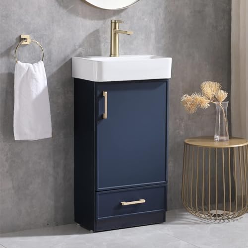 Amazon.com: Popity home 18 Inch Bathroom Vanity with Sink Set, Small Bathroom Vanity with ...