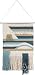 Primitives by Kathy Seaside Woven Wall Hanging, Handmade Bohemian Fringe Tassel Banner, Cotton, 14"W x 22"L