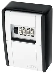 ABUS 787 C Key Safe 4-Dial Resettable Combination Key Storage Wall Mount Box, Black