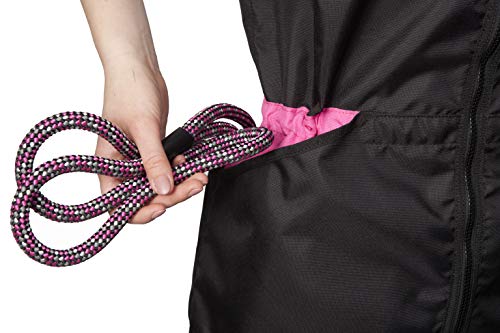 Dingo Hundetrainingsweste für Sport, Agility, Apportieren, Gehorsam, Wasserdicht, Viele Taschen für Spielzeug und Snacks, 2-Wege-Reißverschluss, Kordelzug an der Taille Rosa Große XL 16412-2