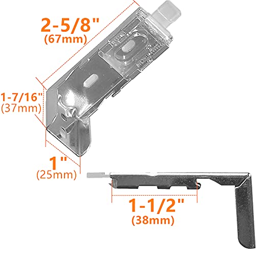 Apuxon 3Pcs Mounting Bracket Snap Metal Clips For Some Cellular Honeycomb And Pleated Shades Headrails With A Pleat 1-1/2"(38Mm) In Size For Cordless And Cord Loop Blinds #TOP1