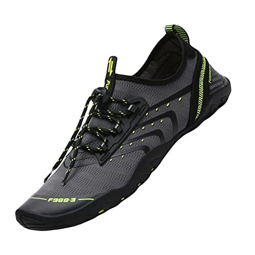 Zapatos de Agua Hombre Mujer Zapatillas para Playa Surf Natación Calzado Piscina Secado Rápido Escarpines Gris 44