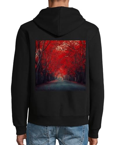 Sweat à capuche en coton mélangé de qualité supérieure style artistique