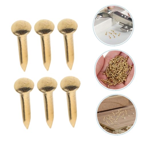 OSALADI 100 clavos de cobre con cabeza redonda para colgar cuadros y fijar muebles proyectos bricolaje miniatura 3