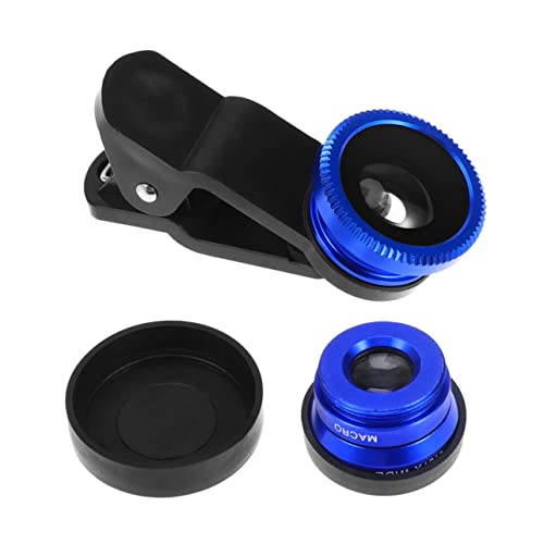 LALAFINA 3-in-1 Wide Angle Macro Fisheye Lens for 0.67x Super Wide Clip-on Camera for Smartphones Total Compatibility