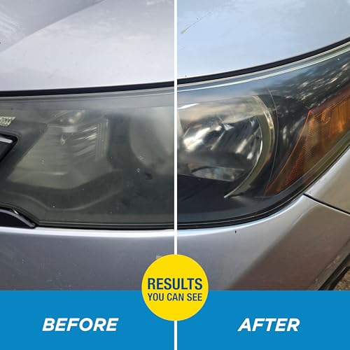 Image of Rain-X Headlight Restorer (148ml) | Car Headlight Cleaner & Polish | Removes Dullness & Yellowing | Restores Clarity for Improved Visibility | Easy-to-Use Headlight Cleaning Solution