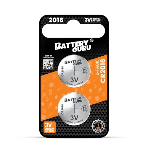 CR2016 3V Car Key Battery (Pack of 2)