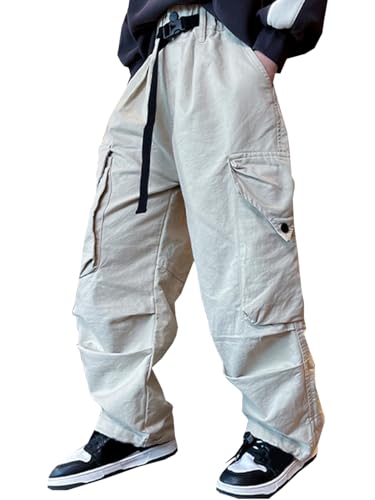 SANGTREE Boys' Classic Cargo Pants Loose Jogging Bottoms, 4-16 Years