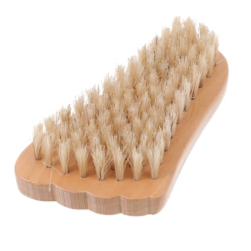 MOTHNUR Spazzolina Unghie in Legno con Setole Maiale Naturale Spazzola Pulizia Unghie Strumento per Rimuovere e Detriti Manico in Legno Durevole per Smalti Gel LED