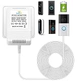 18V500MA Ring netzteil, Video-Türklingel-Transformator, zum Laden von Video-Türklingeln, kompatibel mit Ring, Eufy, Arlo, Nest Video-Türklingeln (8M Verlängerungskabel Weiß)