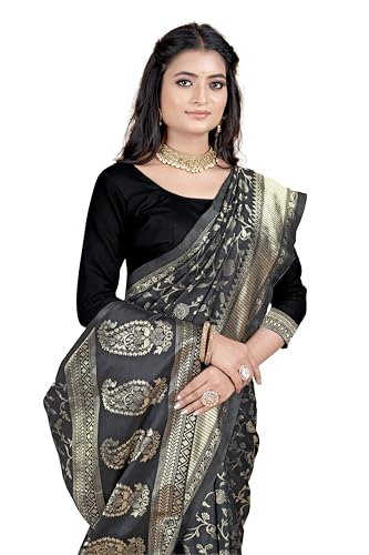 Image of Women's Banarasi Saree Pure Kanjivaram Silk Saree Soft Party Saree collections With Blouse Piece for Wedding saree
