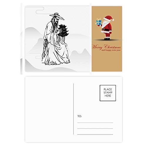 Cartes postales Père Noël lot de 20 pour décorer votre intérieur et envoyer vos vœux