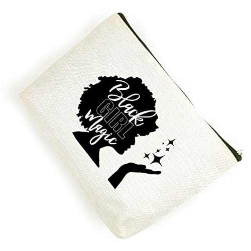 LANBAIHE Black Girl Magic-African American Makeup Bag Travel Cosmetic Bag Black Girl,Women Gift Inspirational Gifts,Gifts for Friends,Sisters,Birthday Gifts,Thanksgiving Gifts - Image 3
