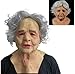 Kapihi Halloween Mask Realistic Old Man Mask Creepy Human Latex Mask,Scary Wrinkle Halloween Cosplay Costume Mask Party Props (A)