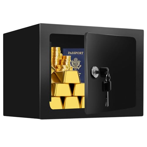 Small Steel Security Safe Box with Keys