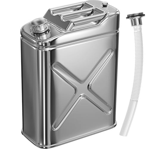 Stainless Steel Water Container for Camping - 5 Gallon Hydration Metal Tank Jug - Heavy Duty Durable Portable Water Storage Can for Camping Outdoors