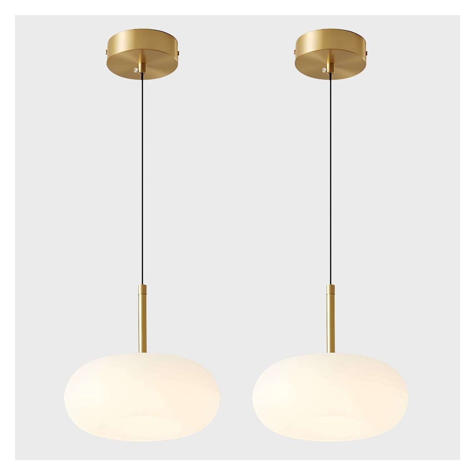 KHUKHU Gold Globe Pendant Light Fixture Vintage Hanging Light Fixtures Modern Pendant Lights Kitchen Island Farmhouse Dimmable LED Pendant Light with Remote Control(13.8"-1Pack)