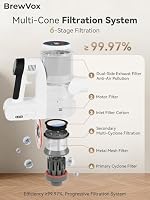 BrewVox Telescopic Cordless Stick Vacuum Cleaner for Home Carpet & Pet Hair, Auto Detect, 45kPa Powerful Suction, 550W Motor, 60Min Runtime Quick Rechargeable, 6 Stage Filtration System — image 5