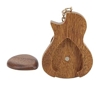 Porte-clés en bois massif fait à la main pour médiators de guitare, boîte de rangement pratique en bois pour sac à main - Les Beatles, Paul McCartney, John Lennon, RIngo Starr, George Harrison