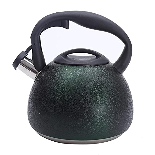 SOGOLI Chaleira de aço inoxidável 3L, bule de chá de superfície de grão rachado com alça à prova de
