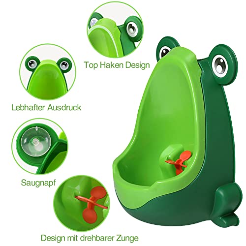 Abnaok Kinder Pisuar für Jungen, Baby Urinal Kinder, Kinder Urinal Jungen Toiletten-Training (Grün)