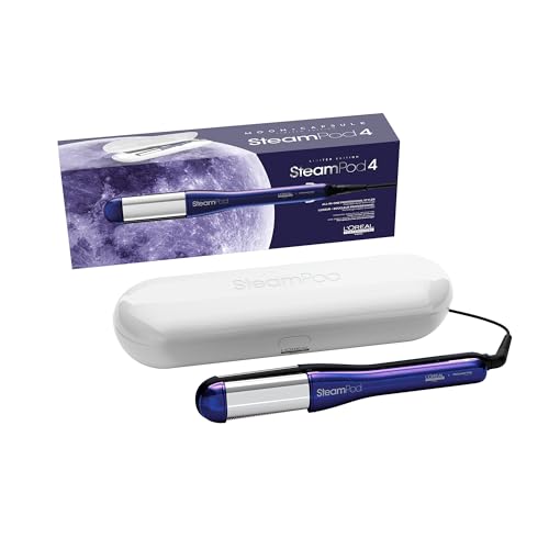 L'Oréal Professionnel SteamPod 4 Moon Capsule, Plancha de Pelo Profesional con Tecnología a Vapor, para cualquier look de liso a rizado, para Todo Tipo de Cabello, Moon Capsule Limited Edition