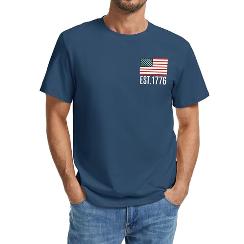 USA Shirt American Flag Shirt for Men 4th of July T Shirt Patriotic Tee Casual Short Sleeve Tops3