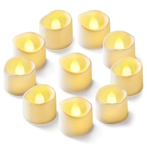 Homemory 12-Pack Flameless LED Tea Lights Candles Battery Operated, 200+Hour Fake Electric Candles TeaLights for Votive, Aniversary, Wedding Centerpiece Table Decor, Funeral, Halloween, Christmas