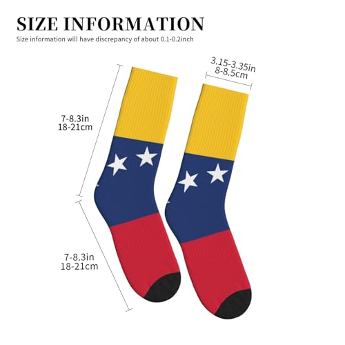 Augenstern Unisex Crew Sport Socks Venezuela-Flag Outdoor Recreation Socks4