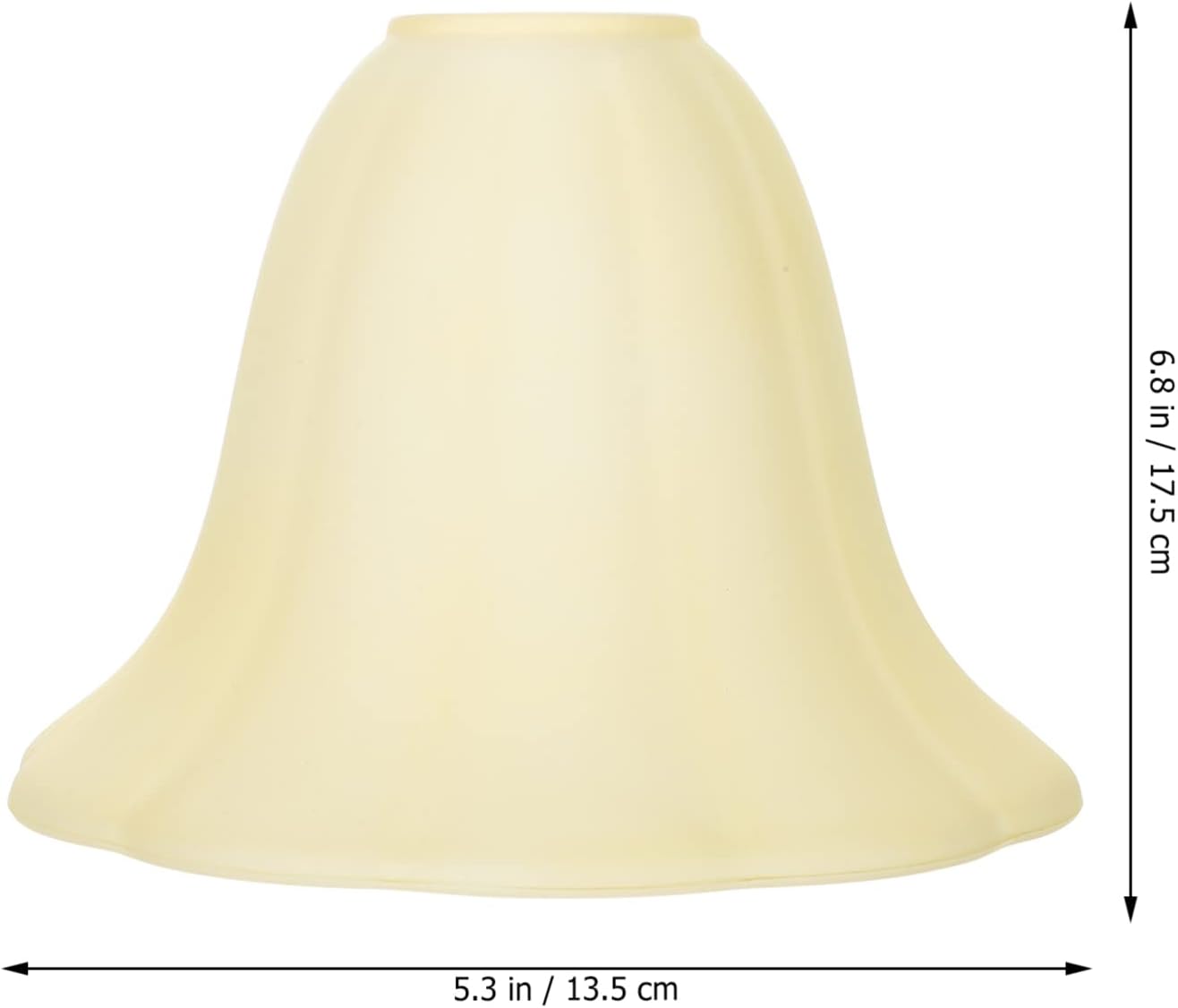 OSALADI Light Light Shade Glass Lamp Shade Flower Shaped Floor Lamp Shade Chandelier Lampshade Replacement for Table Lamp Floor Lamp Light Yellow Tulip Glass